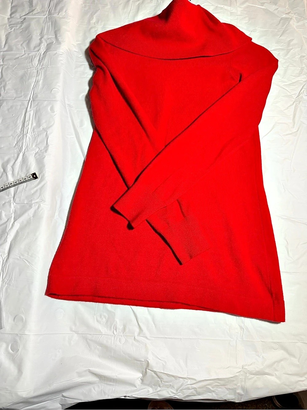 French Connection Cowl Neck Tunic Sweater Red Small